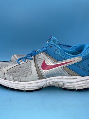 NIKE Dart 10 Athletic Shoes Size 5Y White Blue Pink 580463-008